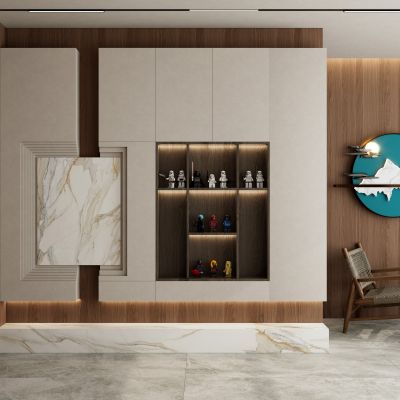 北欧轻奢风斯卡帕叠级玄关