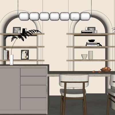 餐厅，侘寂，现代，餐桌椅，吊灯，餐边柜，橱柜