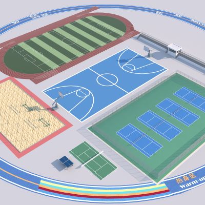 现代球类体育场3D模型