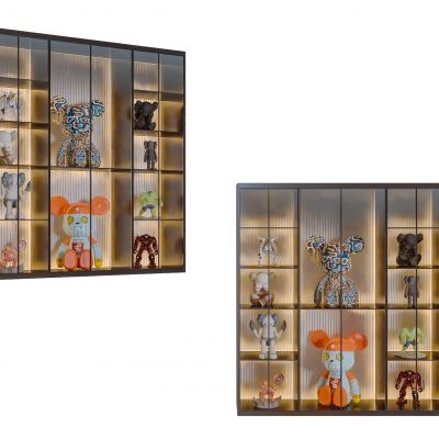 现代简约手办展示柜