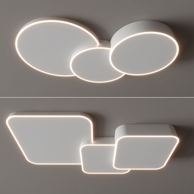 现代吸顶灯 圆形吸顶灯 方形吸顶灯 卧室 客厅 儿童房 简约吸顶灯