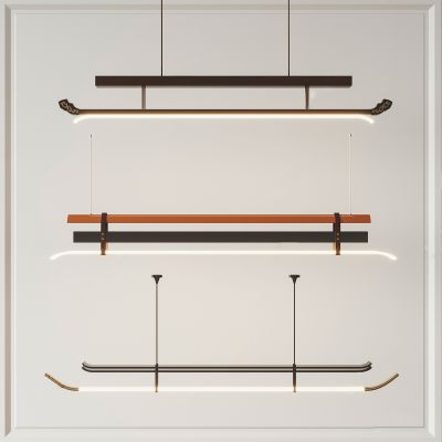 新中式吊灯 长条吊灯