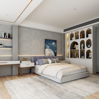 现代儿童房男孩房太空卧室