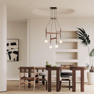 餐厅，侘寂，现代，餐桌椅，吊灯，餐边柜，橱柜