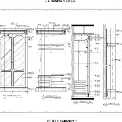 欧式衣柜整体大样图