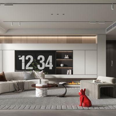 现代奶油风客厅