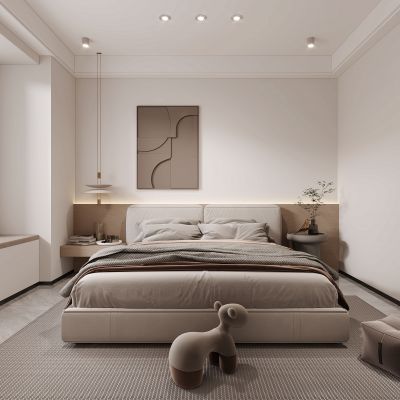 现代卧室，卧室，简约卧室