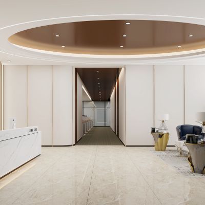 现代公司前台大厅