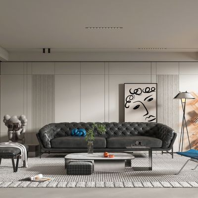 现代奶油风客厅