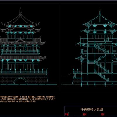 斗拱、榫卯构造CAD