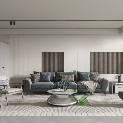 现代奶油风客厅