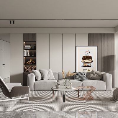 现代奶油风客厅