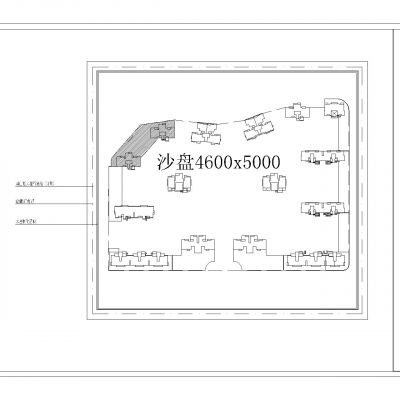 欧式风格售楼部沙盘大样图