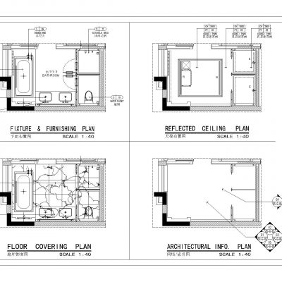 高端卫生间施工图