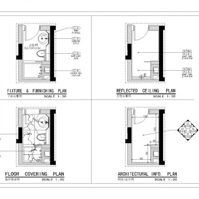 各类卫生间施工图