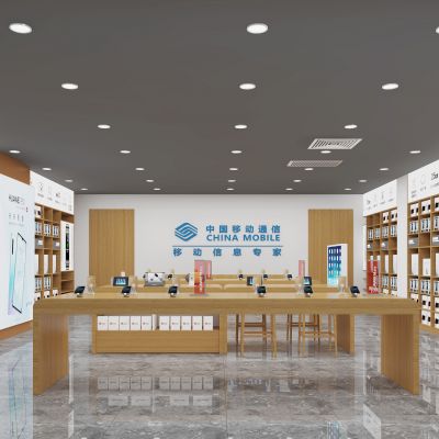 现代华为手机店3D模型
