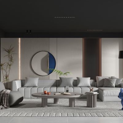 现代奶油风客厅