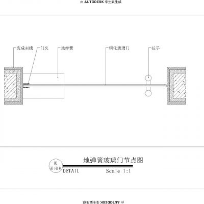 地弹簧玻璃门大样图