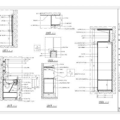 酒店标准间双床房施工图