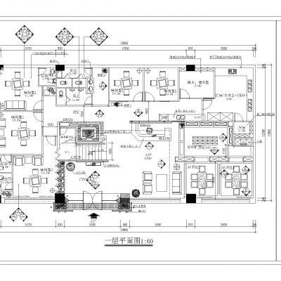 品茶休闲会所施工图