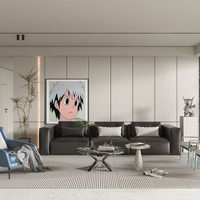 现代奶油风客厅