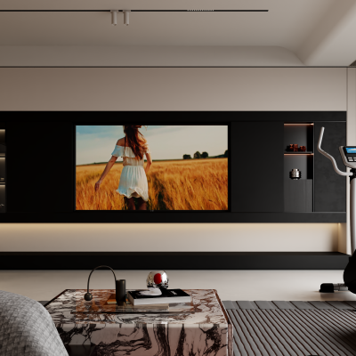 现代客餐厅极简无主灯