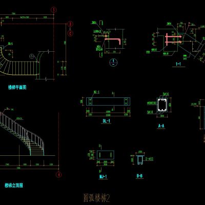 楼梯CAD大样图cad施工图