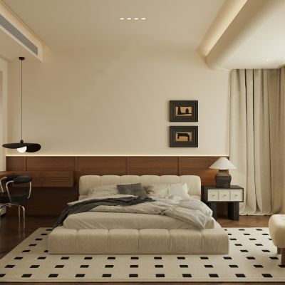 现代中古风卧室