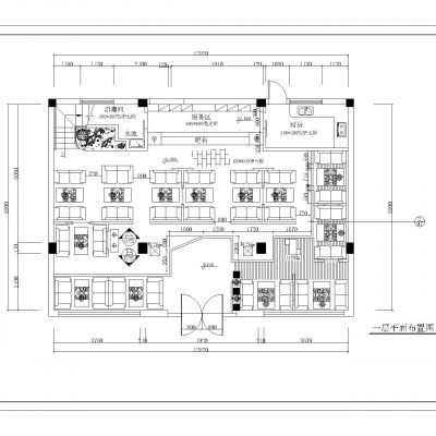 咖啡，棋牌娱乐会所平面方案