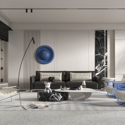 现代奶油风客厅