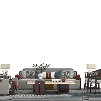 新中式沙发组件