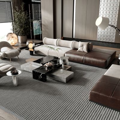 现代沙发茶几组合