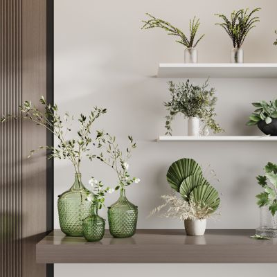 现代花瓶花艺组合 花瓶植物 花瓶花卉