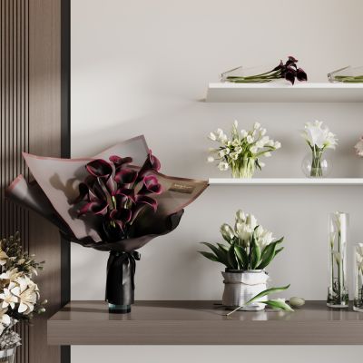现代花瓶花艺组合 花瓶植物 花瓶花卉