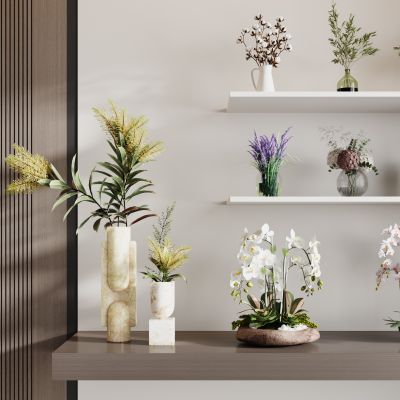 现代花瓶花艺组合 花瓶植物 花瓶花卉