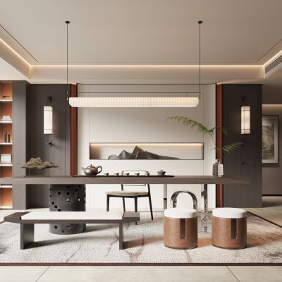 新中式茶室书房