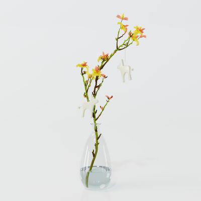 水生植物花瓶花艺装饰摆件