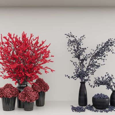 现代花瓶花艺组合 花瓶植物 花瓶花卉3D模型