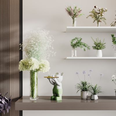 现代花瓶花艺组合 花瓶植物 花瓶花卉