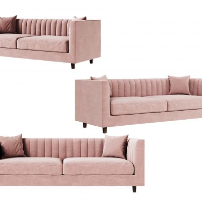 北欧简约粉色沙发