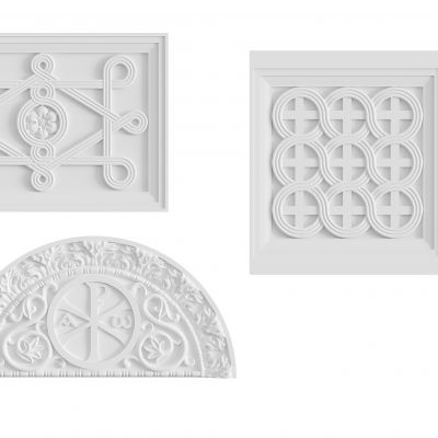  欧式简约石膏雕花装饰