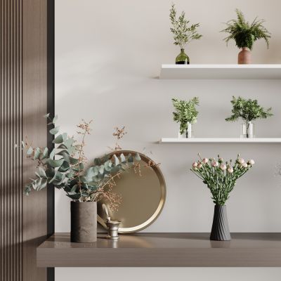 现代花瓶花艺组合 花瓶植物 花瓶花卉