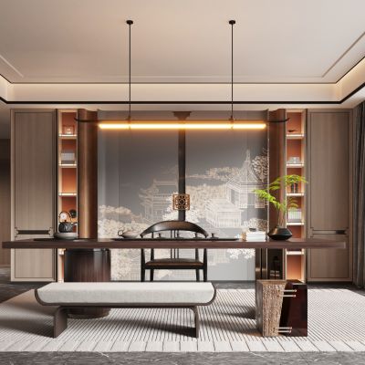 新中式茶室书房