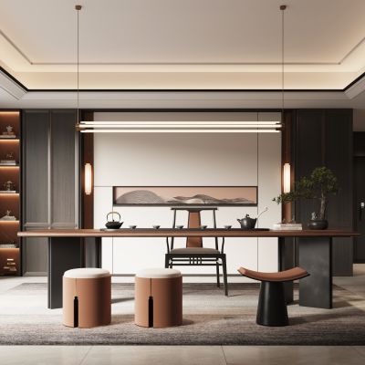 新中式茶室书房