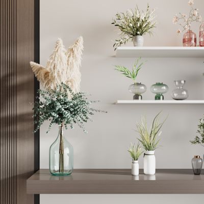 现代花瓶花艺组合 花瓶植物 花瓶花卉