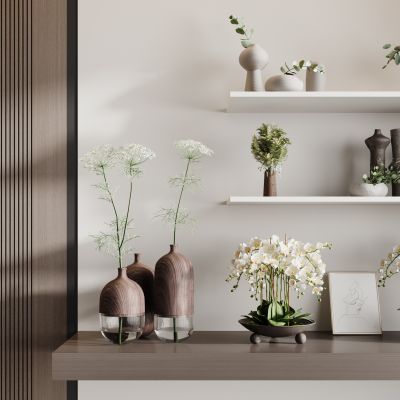 现代花瓶花艺组合 花瓶植物 花瓶花卉