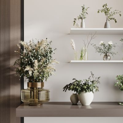 现代花瓶花艺组合 花瓶植物 花瓶花卉