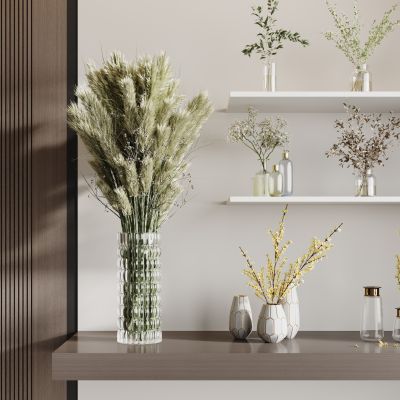 现代花瓶花艺组合 花瓶植物 花瓶花卉