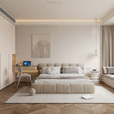 现代奶油风家居卧室