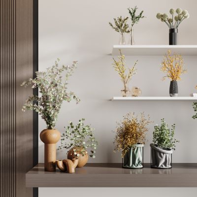 现代花瓶花艺组合 花瓶植物 花瓶花卉